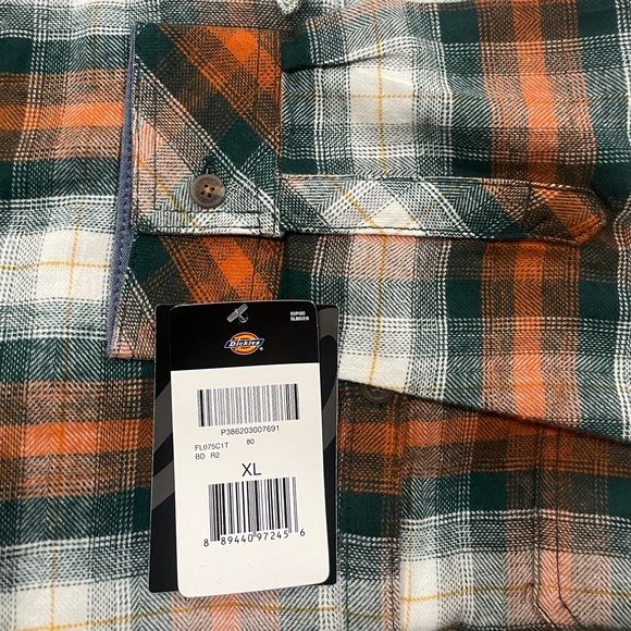 NWT DICKIES WOMENS LONG SLEEVE FLANNEL SHIRT. 100% SOFT AND COMFORTABLE COTTON - Picture 5 of 11